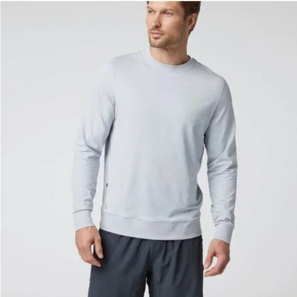 Vuori Mens Ponto Performance Dreamknit Crew Platinum Heather M - Picture 1 of 13